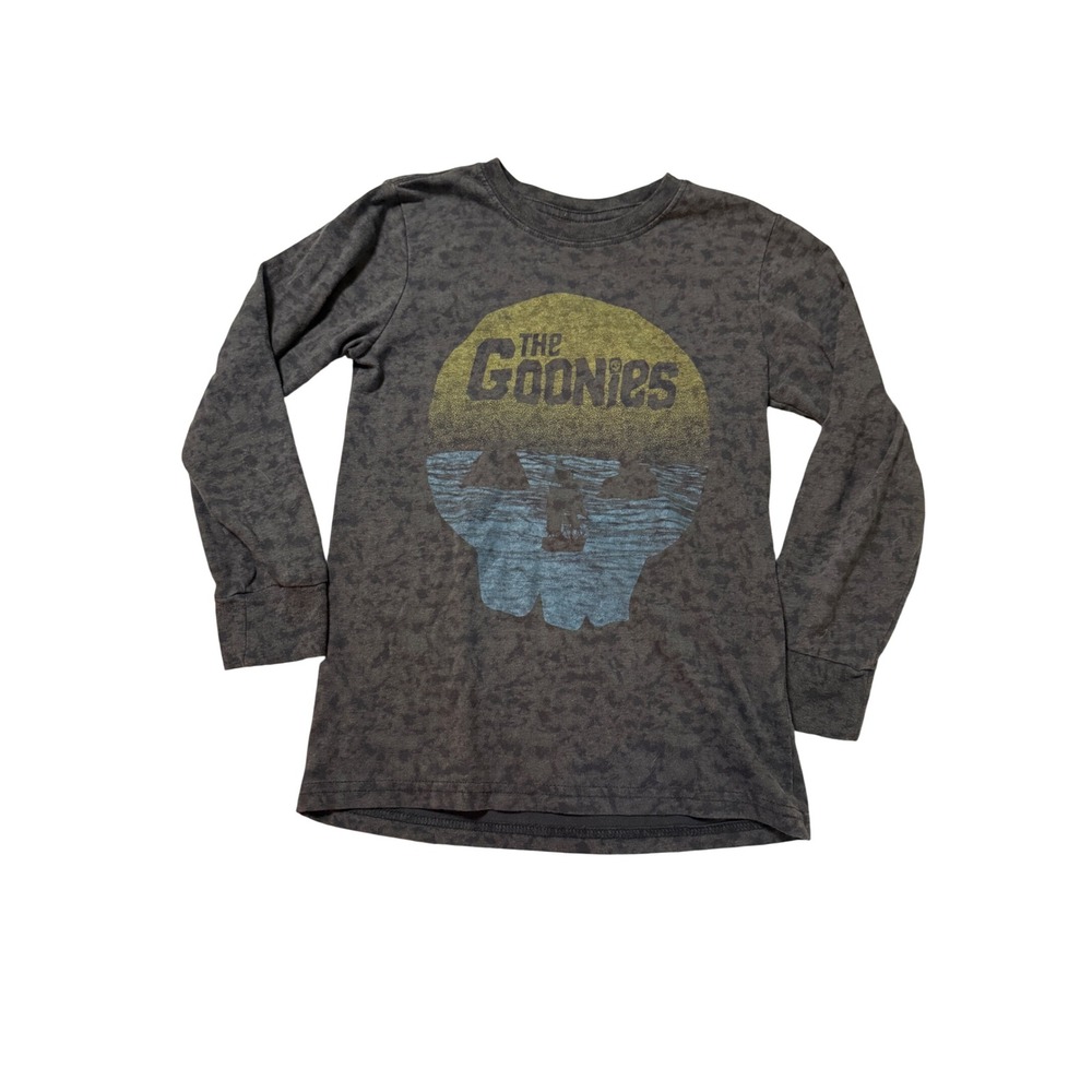 Goonies Long Sleeve Size 8 Grey Crew Neck Shirt Causal Kid Unisex